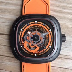 Replica SevenFriday P3/07 Kuka III N PVD Orange Dial Miyota 82S7