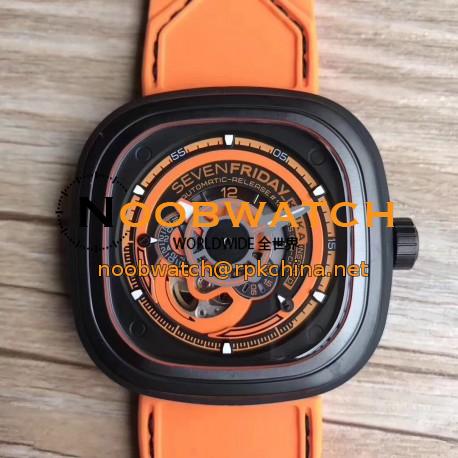 Replica SevenFriday P3/07 Kuka III N PVD Orange Dial Miyota 82S7