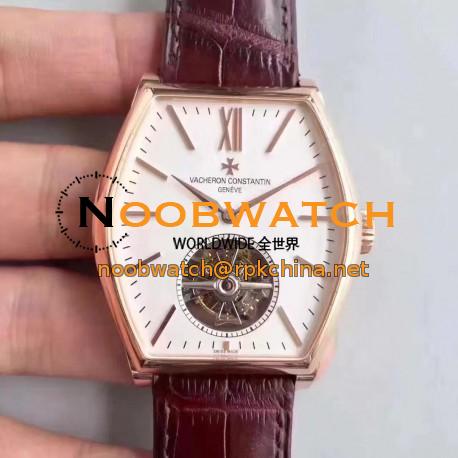 Replica Vacheron Constantin Malte Tourbillon 30130/000R-9754 JF Rose Gold White Dial Swiss 2795