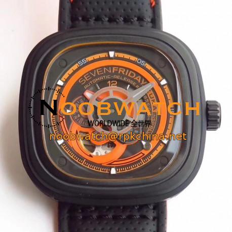 Replica SevenFriday P3/07 Kuka III N PVD Orange Dial Miyota 82S7