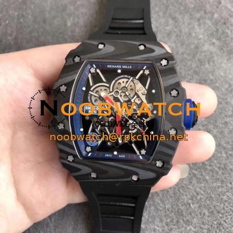 Replica Richard Mille RM35-01 PSG KV Forged Carbon Blue Skeleton Dial M8215