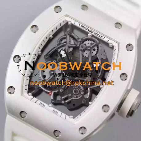 Replica Richard Mille RM035 White PVD White Dial M9015