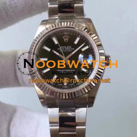 Replica Rolex Datejust II 116334 2018 41MM EW Stainless Steel Black Dial Swiss 3136