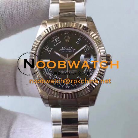 Replica Rolex Datejust II 116334 2018 41MM EW Stainless Steel Black Dial Swiss 3136