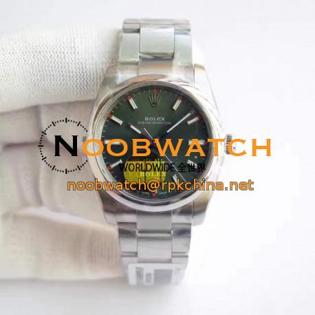 Replica Rolex Oyster Perpetual 34 114300 2018 UB Stainless Steel Green Dial Swiss 2836-2