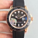 Replica Rolex Yacht-Master 40 116655 2018 JF Rose Gold Black Dial Swiss 3135