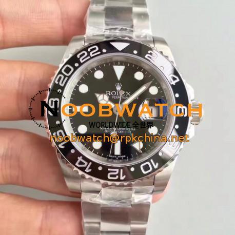 Replica Rolex GMT-Master II 116710LN V7 Stainless Steel Black Dial Swiss 2836-2