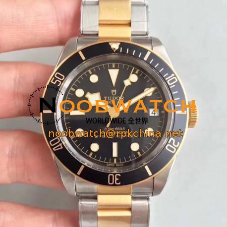 Replica Tudor Heritage Black Bay S&G M79733N-0002 ZF Stainless Steel & Rose Gold Black Dial Swiss 2824-2