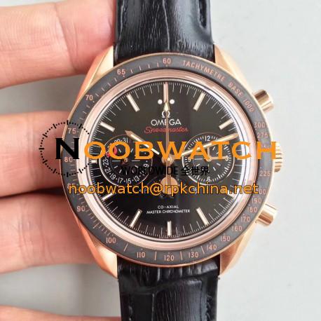 Replica Omega Speedmaster Moonwatch Moonphase Chronograph 304.63.44.52.01.001 BF Rose Gold Black Dial Swiss 9301