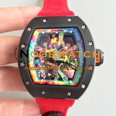 Replica Richard Mille RM068-01 Tourbillon Kongo KV Ceramic Multicolored Skeleton Dial M8215