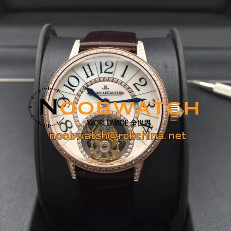 Replica Jaeger-LeCoultre Rendez-Vous Tourbillon 3412405 N Rose Gold & Diamonds Mother Of Pearl Dial Swiss Tourbillon