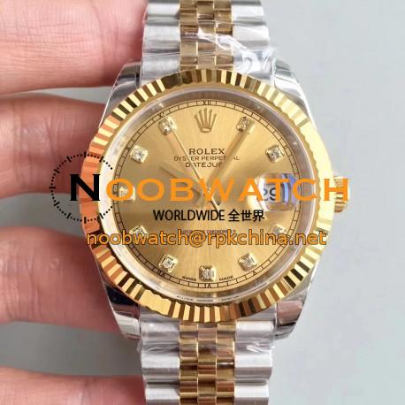 Replica Rolex Datejust II 116333 41MM EW Stainless Steel & Yellow Gold Champagne Dial Swiss 3235