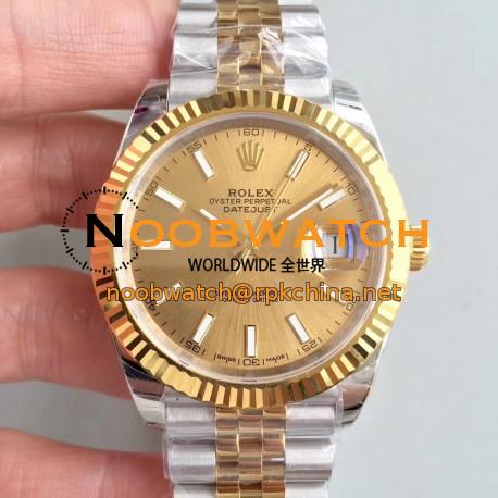 Replica Rolex Datejust II 116333 41MM EW Stainless Steel & Yellow Gold Champagne Dial Swiss 3235