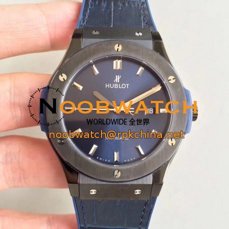 Replica Hublot Classic Fusion Ceramic Blue 511.CM.7170.LR SR Ceramic Blue Dial Swiss HUB1112