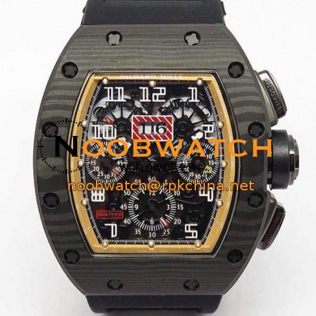 Replica Richard Mille RM011-FM Felipe Massa Chronograph Forged Carbon Yellow Dial Swiss 7750