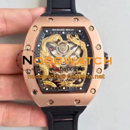 Replica Richard Mille RM57-01 Jackie Chan Rose Gold Yellow Gold Dial M9015