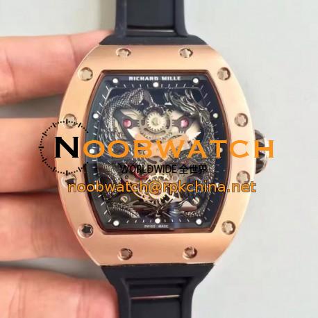 Replica Richard Mille RM57-01 Jackie Chan Rose Gold Black Dial Dial M9015