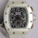 Replica Richard Mille RM011-FM Felipe Massa Chronograph Rose Gold White Dial Swiss 7750