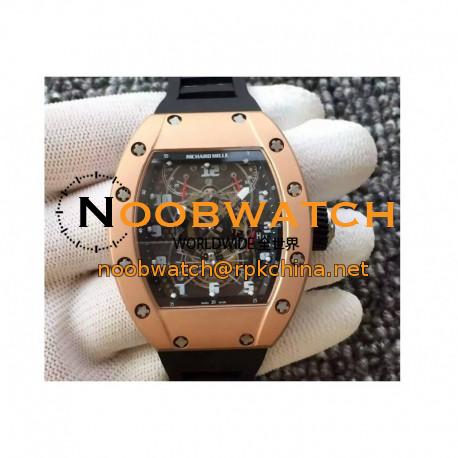 Replica Richard Mille RM022 Aerodyne Dual Time Zone Rose Gold Skeleton Dial M9015