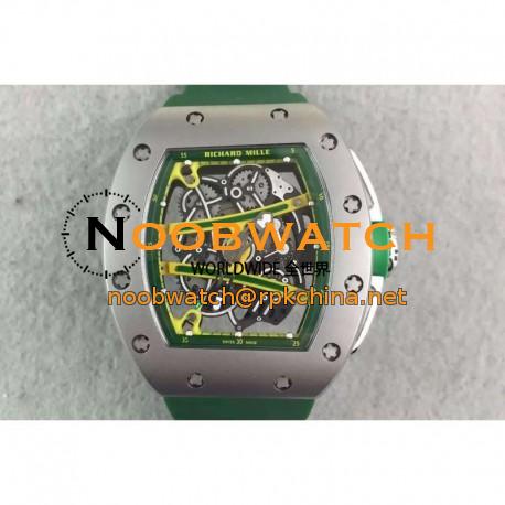 Replica Richard Mille RM61 Titanium Green Skeleton Dial M9015