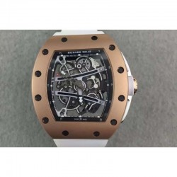 Replica Richard Mille RM61 Rose Gold Skeleton Dial M9015