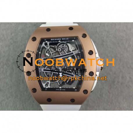 Replica Richard Mille RM61 Rose Gold Skeleton Dial M9015