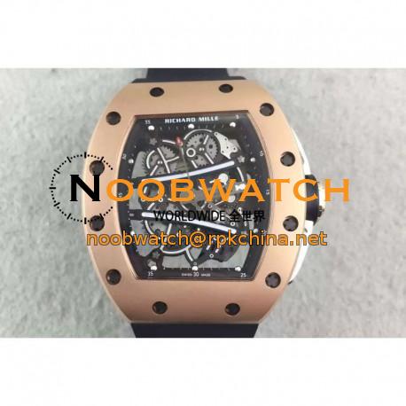 Replica Richard Mille RM61 Rose Gold Skeleton Dial M9015