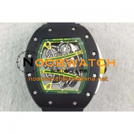 Replica Richard Mille RM61 PVD Green Skeleton Dial M9015