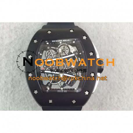 Replica Richard Mille RM61 PVD Black Skeleton Dial M9015