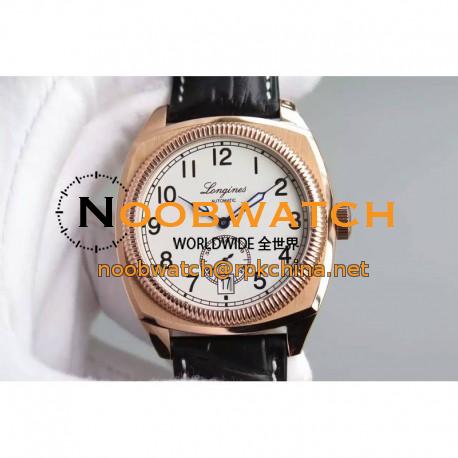 Replica Longines Heritage 1935 Rose Gold White Dial M9015