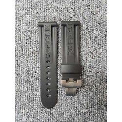 Replica Panerai Black Rubber Strap 24MM