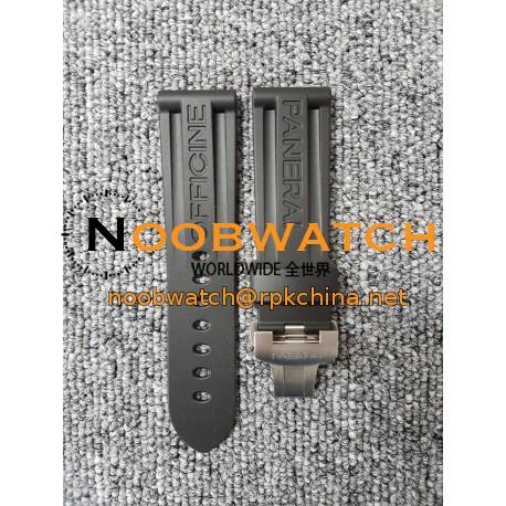 Replica Panerai Black Rubber Strap 24MM