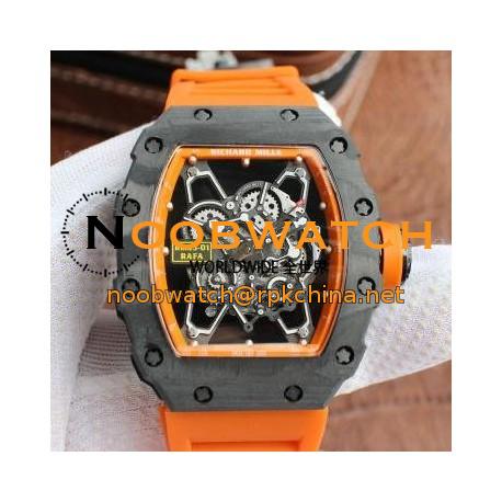 Replica Richard Mille RM035-01 Rafa Forged Carbon Orange Dial M9015