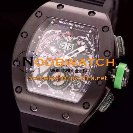 Replica Richard Mille RM011-01 R Mancini Chronograph Forged Carbon Black Dial Swiss 7750