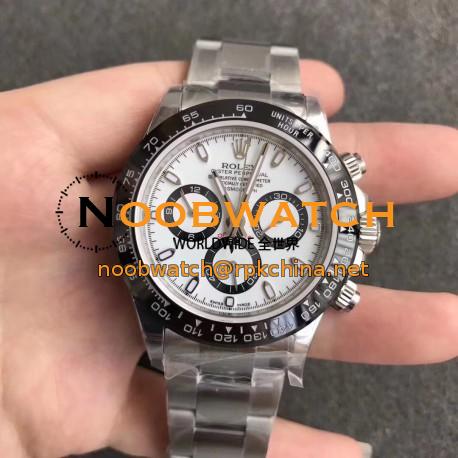 Replica Rolex Daytona Cosmograph 116500LN N Stainless Steel White Dial Swiss 7750 Run 6@SEC