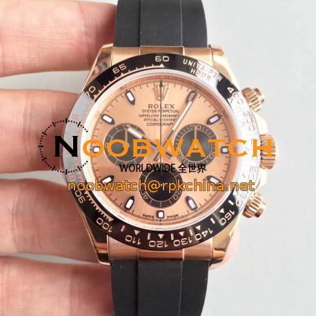 Replica Rolex Daytona Cosmograph 116515LN AR Rose Gold Rose Gold Dial Swiss 4130 Run 6@SEC