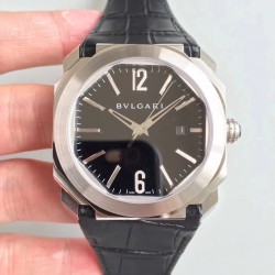 Replica Bvlgari Octo Solotempo 101964 JL Stainless Steel Black Dial Swiss BVL193