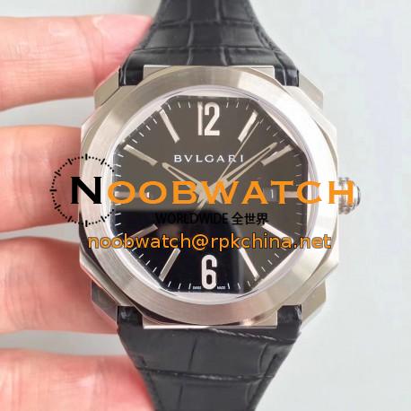 Replica Bvlgari Octo Solotempo 101964 JL Stainless Steel Black Dial Swiss BVL193