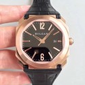 Replica Bvlgari Octo Solotempo 101963 JL Rose Gold Black Dial Swiss BVL193