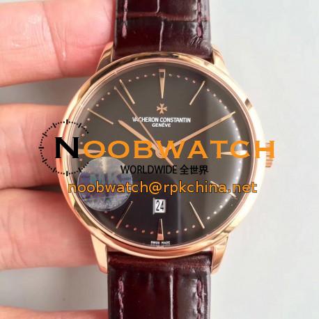 Replica Vacheron Constantin Patrimony 85180/000R-9166 MK Rose Gold Black Dial Swiss 2450 Q6