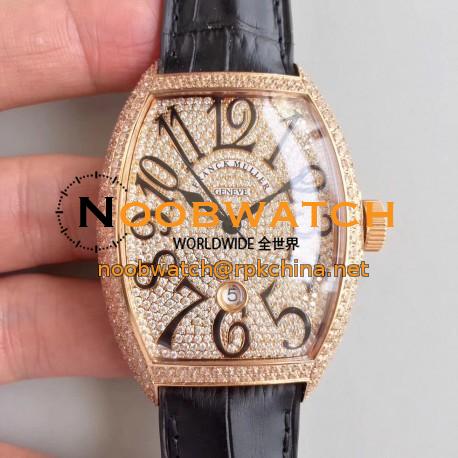 Replica Franck Muller 8880 SC DT FM Rose Gold & Diamonds Diamond Dial M8215