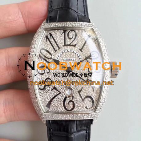 Replica Franck Muller 7880 SC DT FM Stainless Steel & Diamonds Diamond Dial M8215