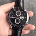 Replica Tag Heuer Carrera Calibre 1887 Day-Date 43MM HBB V6 Stainless Steel Black Dial Swiss Calibre 1887