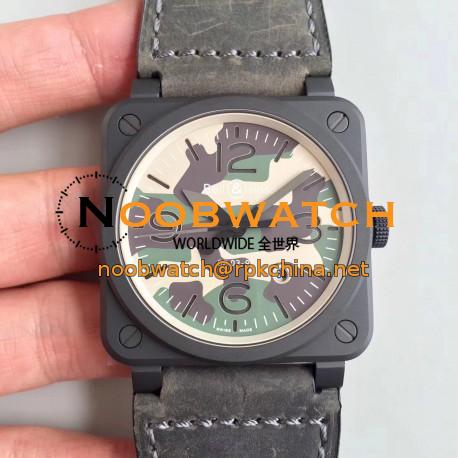 Replica Bell & Ross BR 03-92 Black Camo BR PVD Grey Safari Dial M9015