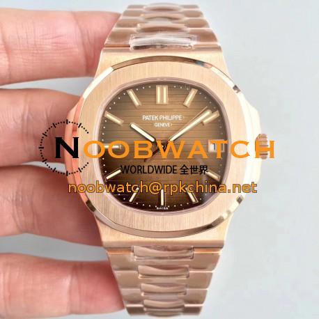 Replica Patek Philippe Nautilus 5711/1R-001 PF Rose Gold Chocolate Dial Swiss 324SC