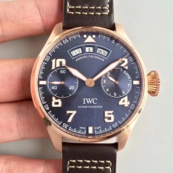 Replica IWC Big Pilot Annual Calendar Edition 150 Years IW502708 N Rose Gold Blue Dial Swiss 52850