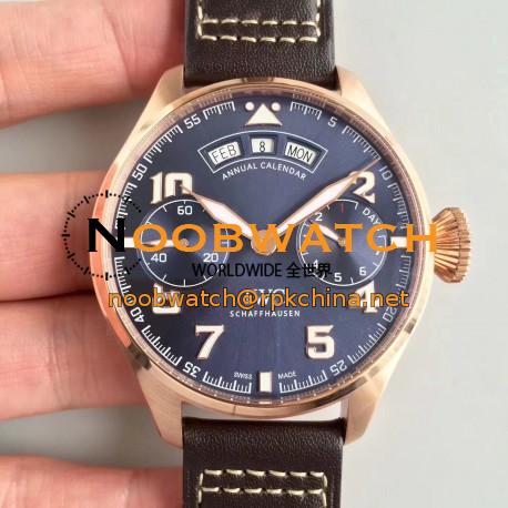 Replica IWC Big Pilot Annual Calendar Edition 150 Years IW502708 N Rose Gold Blue Dial Swiss 52850