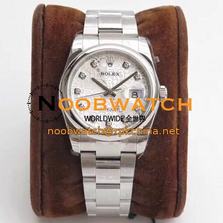 Replica Rolex Datejust 36MM 116234 DJ Stainless Steel 904L Silver Anniversary Jubilee Dial Swiss 3135