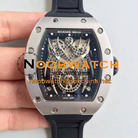 Replica Richard Mille 19-01 SF PVD / Stainless Steel Diamond Spyder Dial M6T51