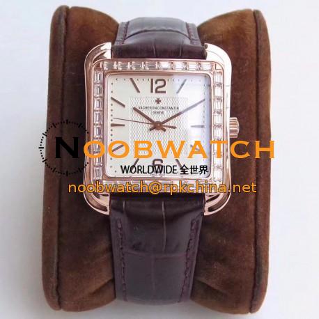 Replica Vacheron Constantin Historiques Toledo 1951 86300/000R-9826 GS Rose Gold & Diamonds White Dial  M9015